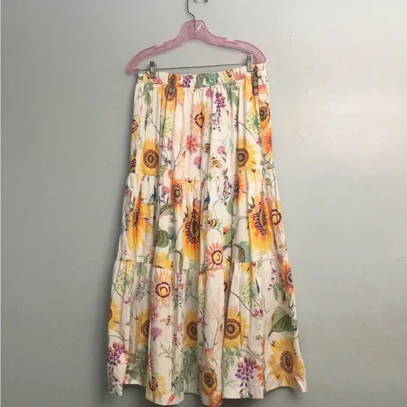 Elie Tahari White and Purple Floral Skirt - Picture 15 of 16